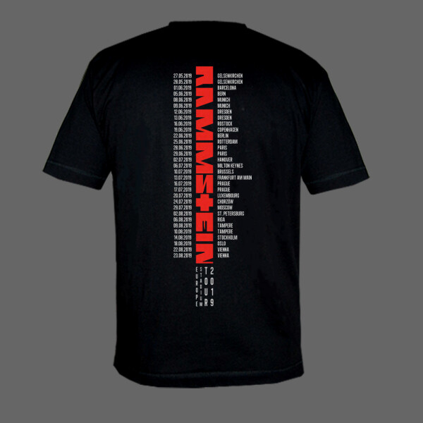 Rammstein T Shirt Europe Stadium Tour 2019 red Rammstein Shop