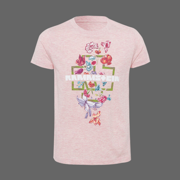 Kids T shirt Blumen heather pink Rammstein Shop