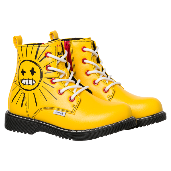 Kinderstiefel Ockerfarbene Stiefel Ocker Farbene Stiefeletten