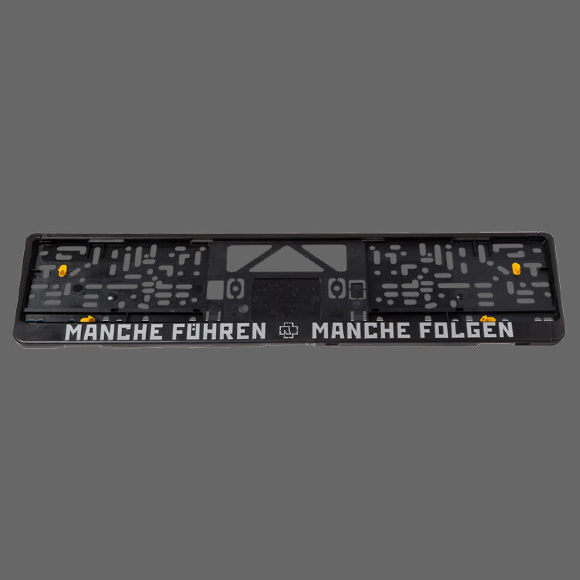 License Plate Holder “Manche führen manche folgen”
