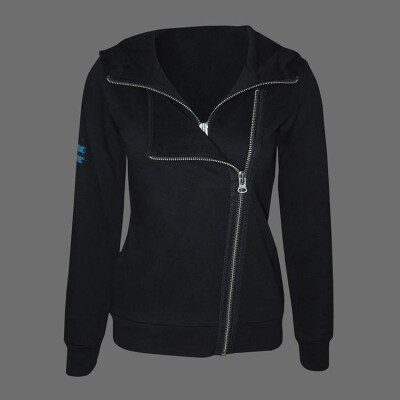 Ladies black zip up hoodie sale