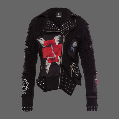 Women S Rammstein Metal Patches Jacket - Leather Jacket With Patches Womens Women S Rammstein Metal Patches Jacket - Leather Jacket With Patches Womens