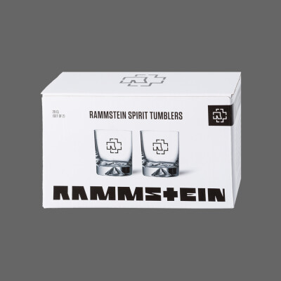 Offizielles Band Merchandise Rammstein Tumbler /”Logo/” 2er Box *metallic-grau* 0,29l Glas