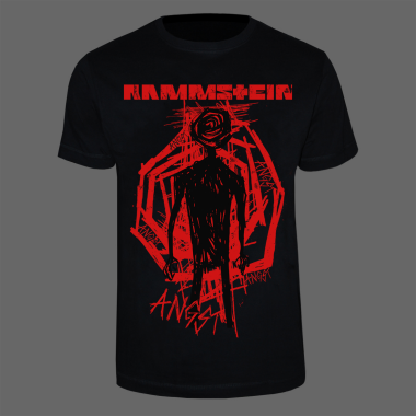 Rammstein Herren T-Shirt Legende Offizielles Band Merchandise Fan Shirt schwarz mit mehrfarbigem Front Print 