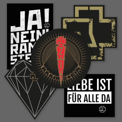 Rammstein Autoaufkleber Logo schwarz, Offizielles Band Merchandise  (freistehend) 38 x 38cm Heckscheibe : : Auto & Motorrad